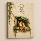 Personalized Frog Couple Quote Canvas Wall Art