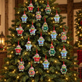 Frog Initial Ceramic Christmas Ornament — Letter Sweater Frog in a Santa Hat, A to W, Single or Build Your Own Set