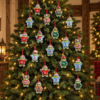 Frog Initial Ceramic Christmas Ornament — Letter Sweater Frog in a Santa Hat, A to W, Single or Build Your Own Set