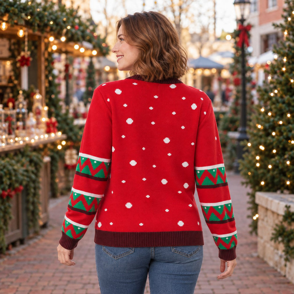 Frog Tangled in Christmas Lights Ugly Christmas Sweater — Long Red Scarf, Blue, Black, Grey or Red, S to 5XL