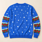 Frog Tangled in Christmas Lights Ugly Christmas Sweater — Long Red Scarf, Blue, Black, Grey or Red, S to 5XL