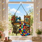 Personalized Sewing Room Quilt Holographic Acrylic Suncatcher
