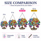 Rainbow Butterfly Tree of Life Holographic Acrylic Suncatcher