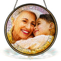 Personalized Photo Grandma Suncatcher – Custom Family Photo Stained Glass Window Hanging