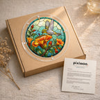 Hummingbird acrylic jigsaw puzzle suncatcher packed in a gift-ready box