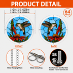 Product details showing front, back, chain, jump rings, screws, and nuts