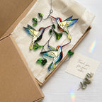 Hummingbird Suncatcher Acrylic Stained Glass Window Hanging