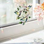 Hummingbird Suncatcher Acrylic Stained Glass Window Hanging