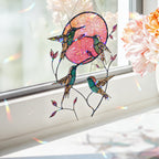 Hummingbird Suncatcher Acrylic Stained Glass Window Hanging