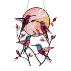 Hummingbird Suncatcher Acrylic Stained Glass Window Hanging