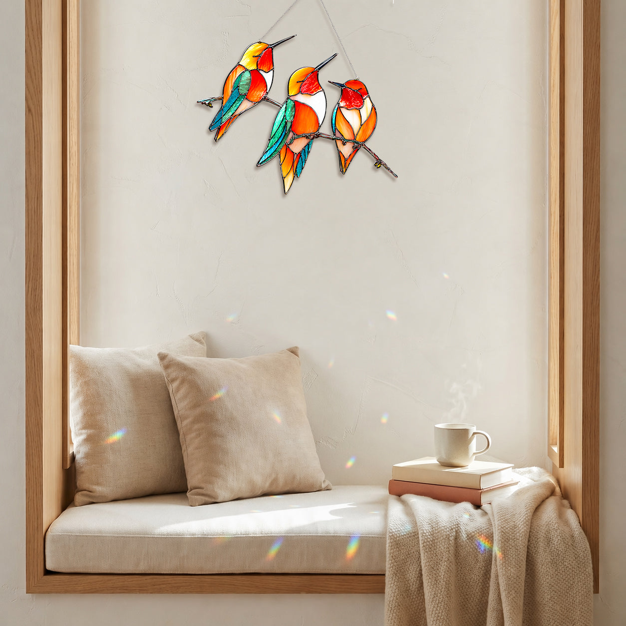 Colorful Triple Hummingbird Gifts for Women Mom Nature Lovers