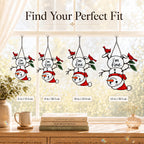 I'm Fine Upside-Down Snowman & Cardinals Holographic Acrylic Suncatcher