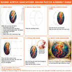 Jellyfish acrylic puzzle suncatcher lifestyle