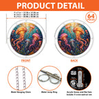 Jellyfish acrylic puzzle suncatcher, colorful DIY ocean window decor
