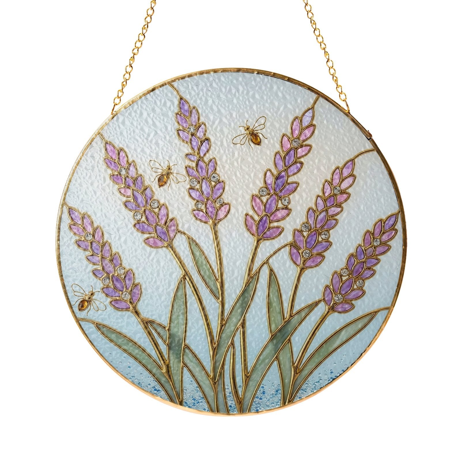 Lavender stained glass suncatcher lifestyle