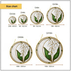 Lily of the valley pearl stained glass suncatcher
