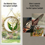 Lily of the valley pearl stained glass suncatcher packaging