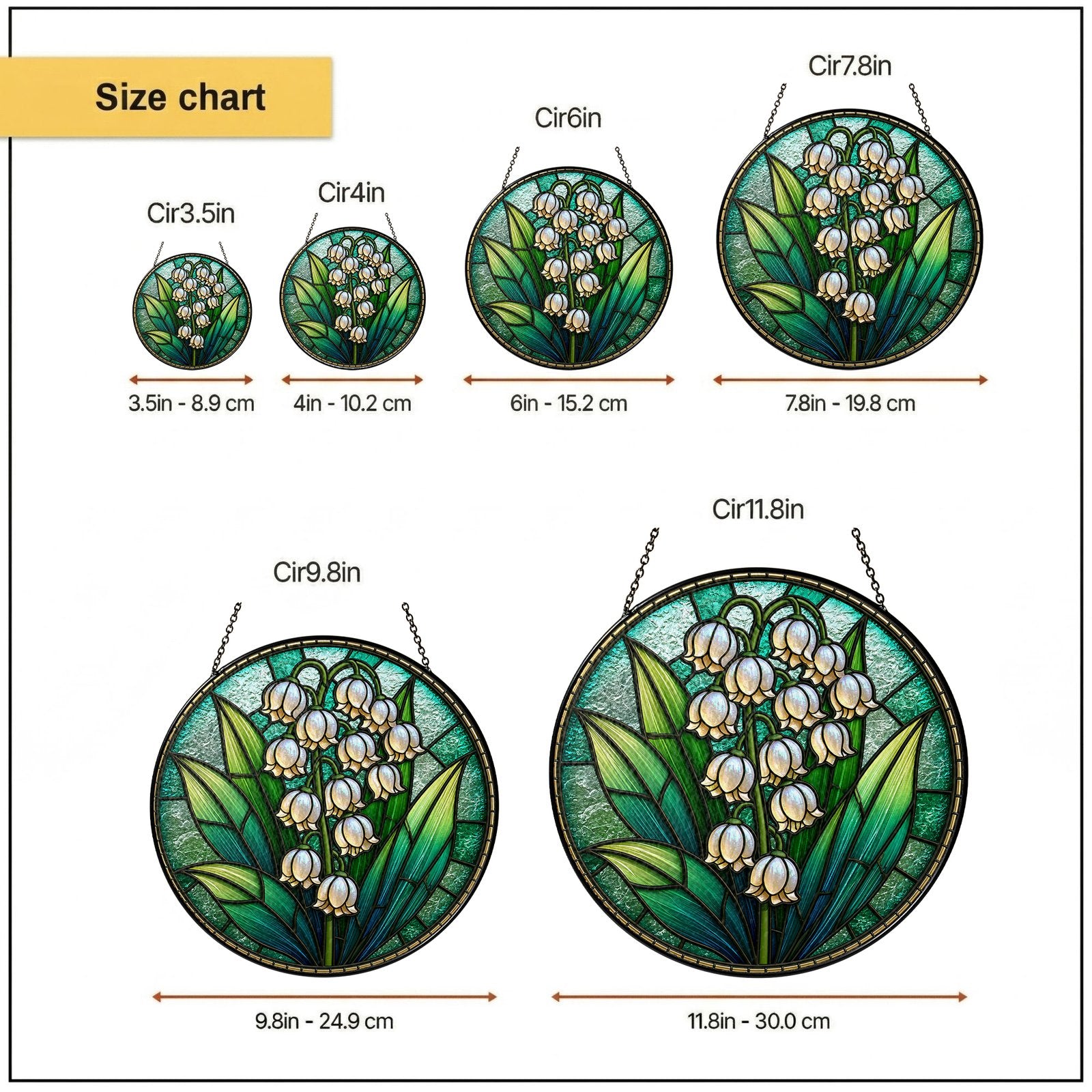 Lily of the valley suncatcher view 7
