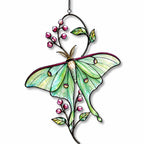 Luna Moth suncatcher detail