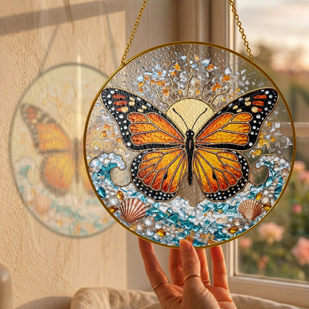 Monarch butterfly suncatcher view 8