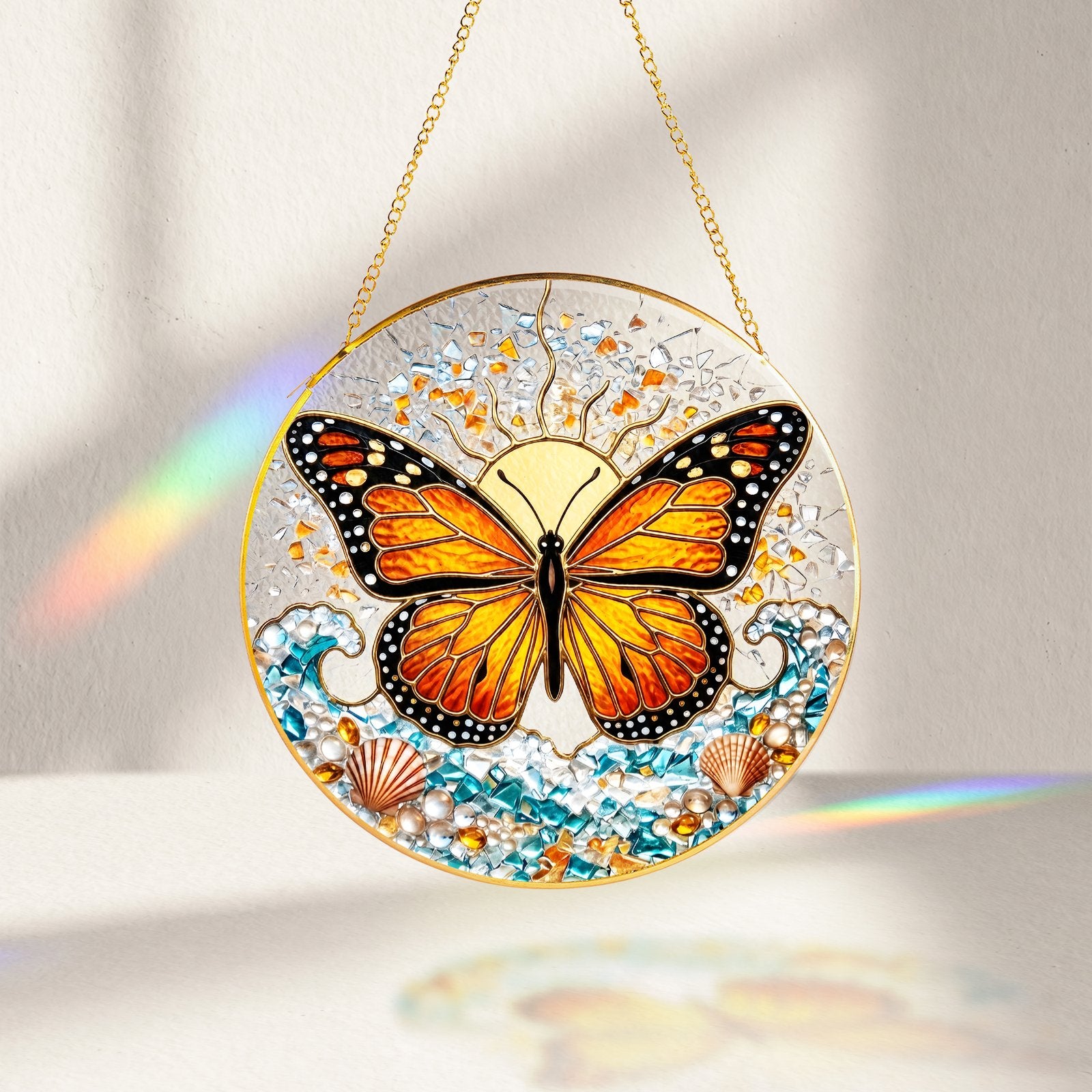 Monarch butterfly suncatcher view 10