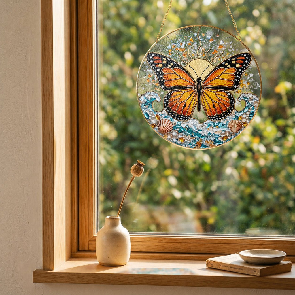 Monarch butterfly suncatcher view 11