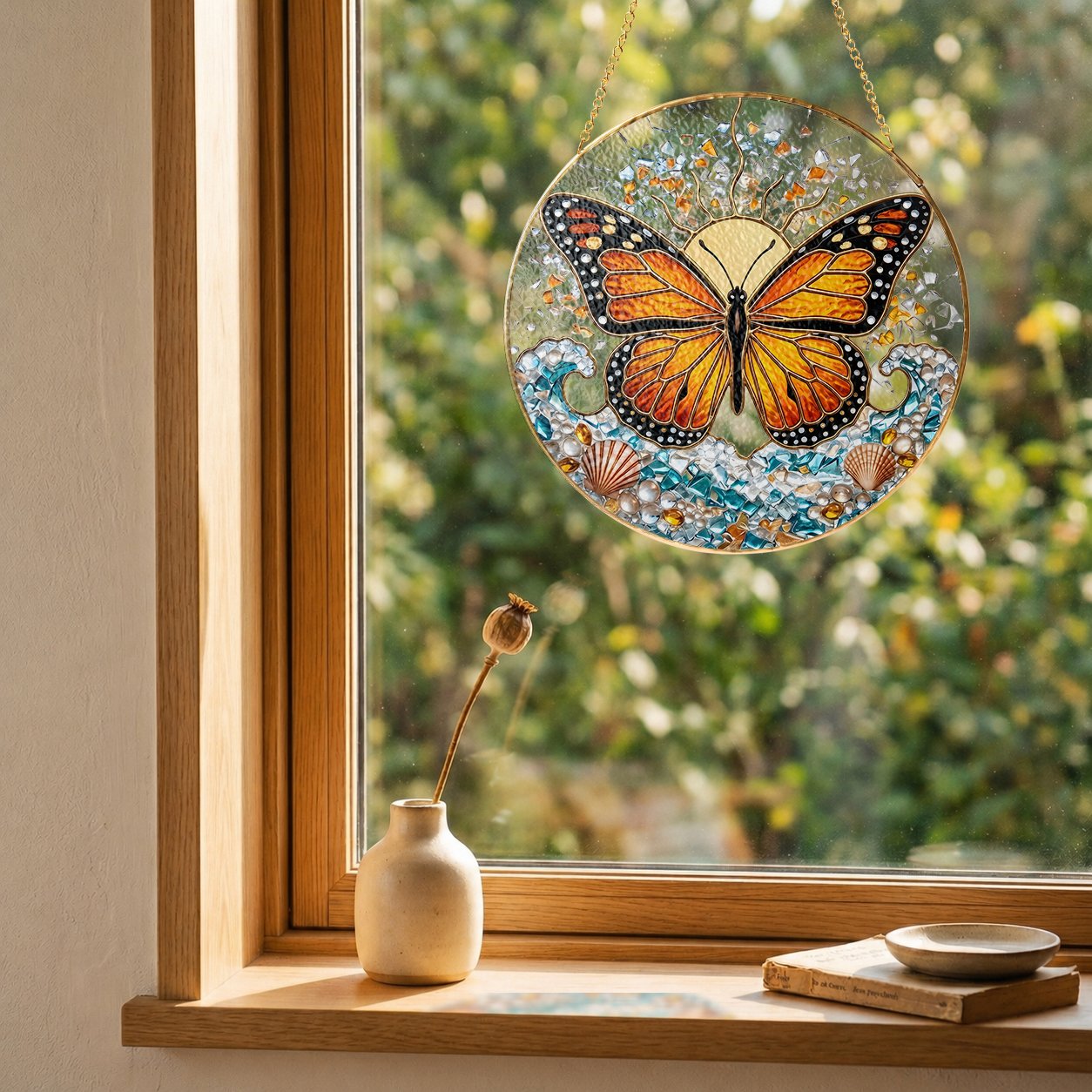 Monarch butterfly suncatcher view 11