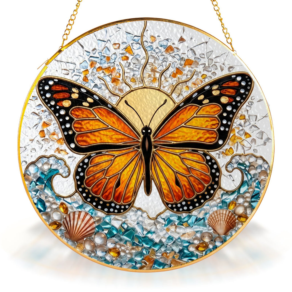 Monarch butterfly suncatcher view 13