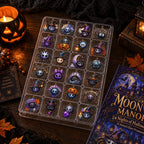 Moonweb Manor Halloween Advent Calendar – 24 Stained Glass Style Ornaments