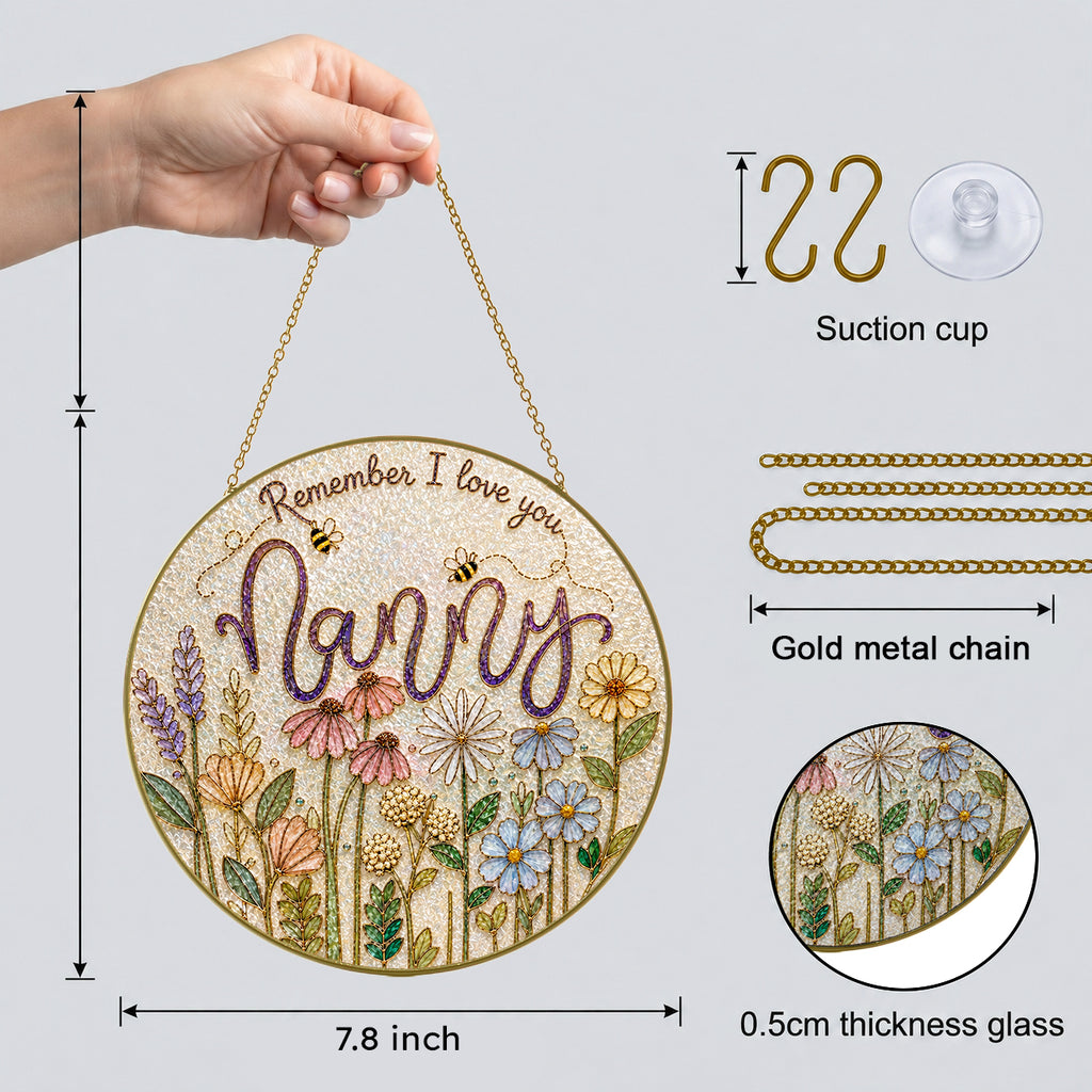 Nanny wildflower memorial suncatcher lifestyle view