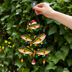Bass Fish Christmas Tree Holographic Acrylic Suncatcher