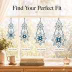 Frosted Snowflake Pair Holographic Acrylic Suncatcher