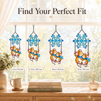 Mouse Couple Swinging under a Snowflake Holographic Acrylic Suncatcher