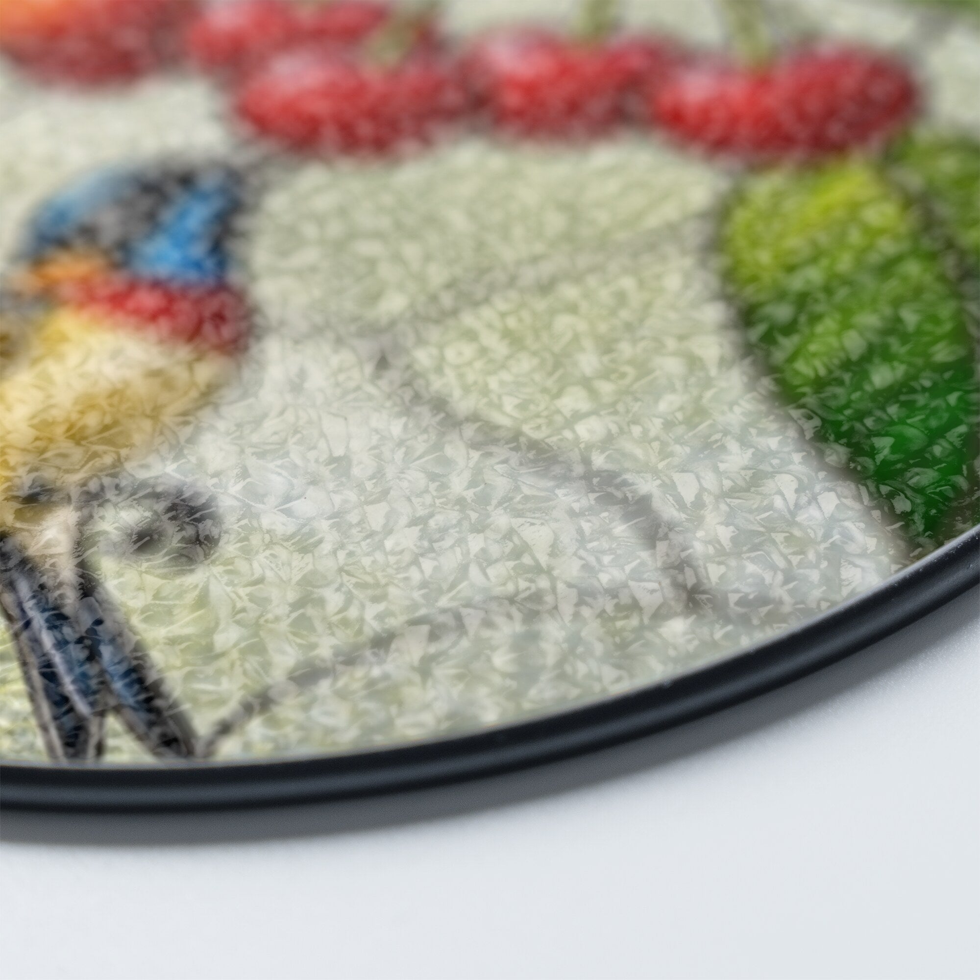 Sunbird & Cherries Stained Glass Suncatcher