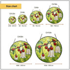 Ladybugs & White Bellflowers Stained Glass Suncatcher