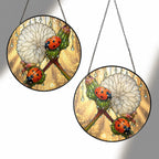 Ladybugs & Dandelion Wish Stained Glass Suncatcher