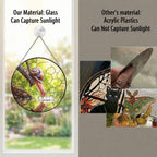 Snail & Water Lily Stained Glass Suncatcher