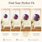 Ladybug & Magenta Roses Stained Glass Suncatcher