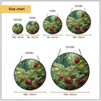 Ladybug in the Strawberry Patch Stained Glass Suncatcher