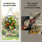 Frog & Strawberry Patch Stained Glass Suncatcher