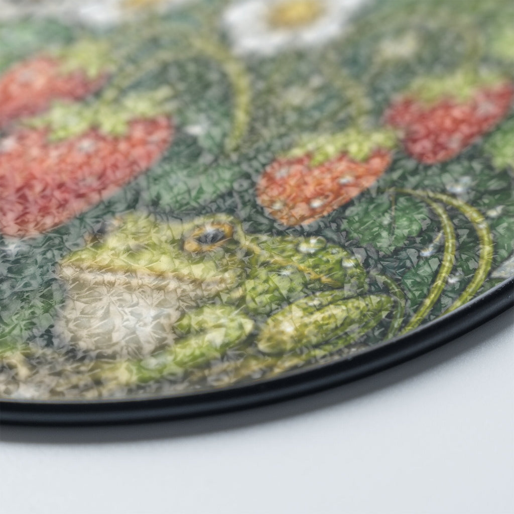 Frog & Strawberry Patch Stained Glass Suncatcher