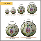 Dragonflies & Fritillary Bloom Stained Glass Suncatcher