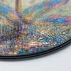 Iridescent Dragonfly on Water Stained Glass Suncatcher