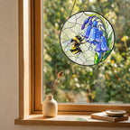 Bumblebee & Bluebells Stained Glass Suncatcher