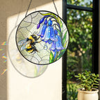 Bumblebee & Bluebells Stained Glass Suncatcher