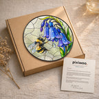 Bumblebee & Bluebells Stained Glass Suncatcher