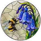 Bumblebee & Bluebells Stained Glass Suncatcher