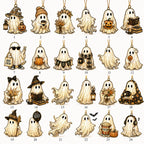 Cozy Ghost Halloween ornament collection box with 24 compartments