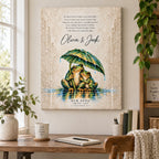 Personalized Our Song Frog Couple Canvas Wall Art