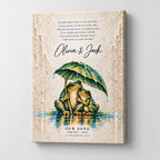 Personalized Our Song Frog Couple Canvas Wall Art